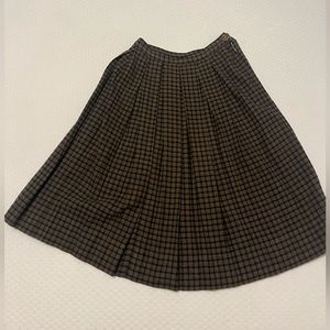 Vintage Pure Wool Pleated Skirt